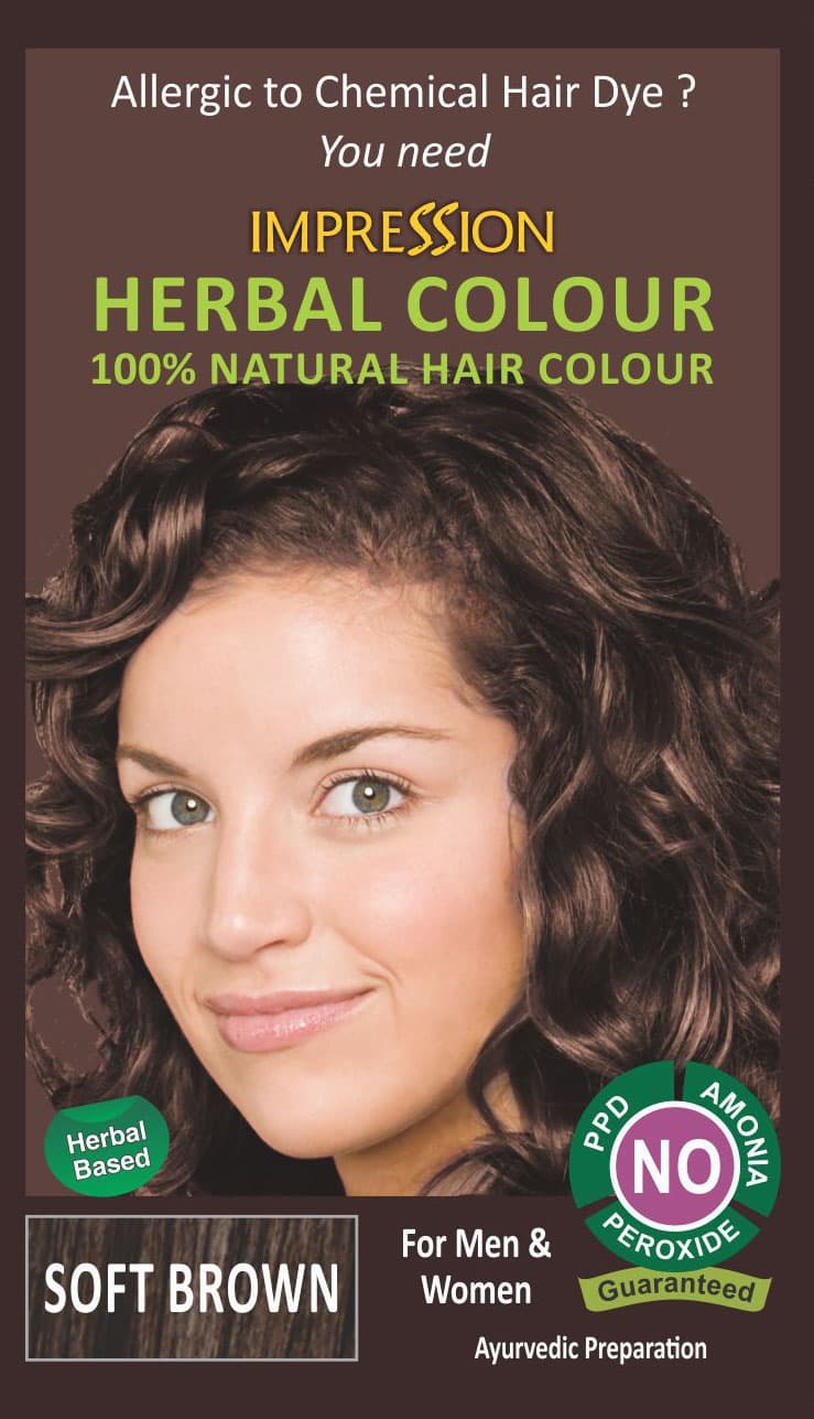 100  Chemical Free Hair Colour  Soft Brown